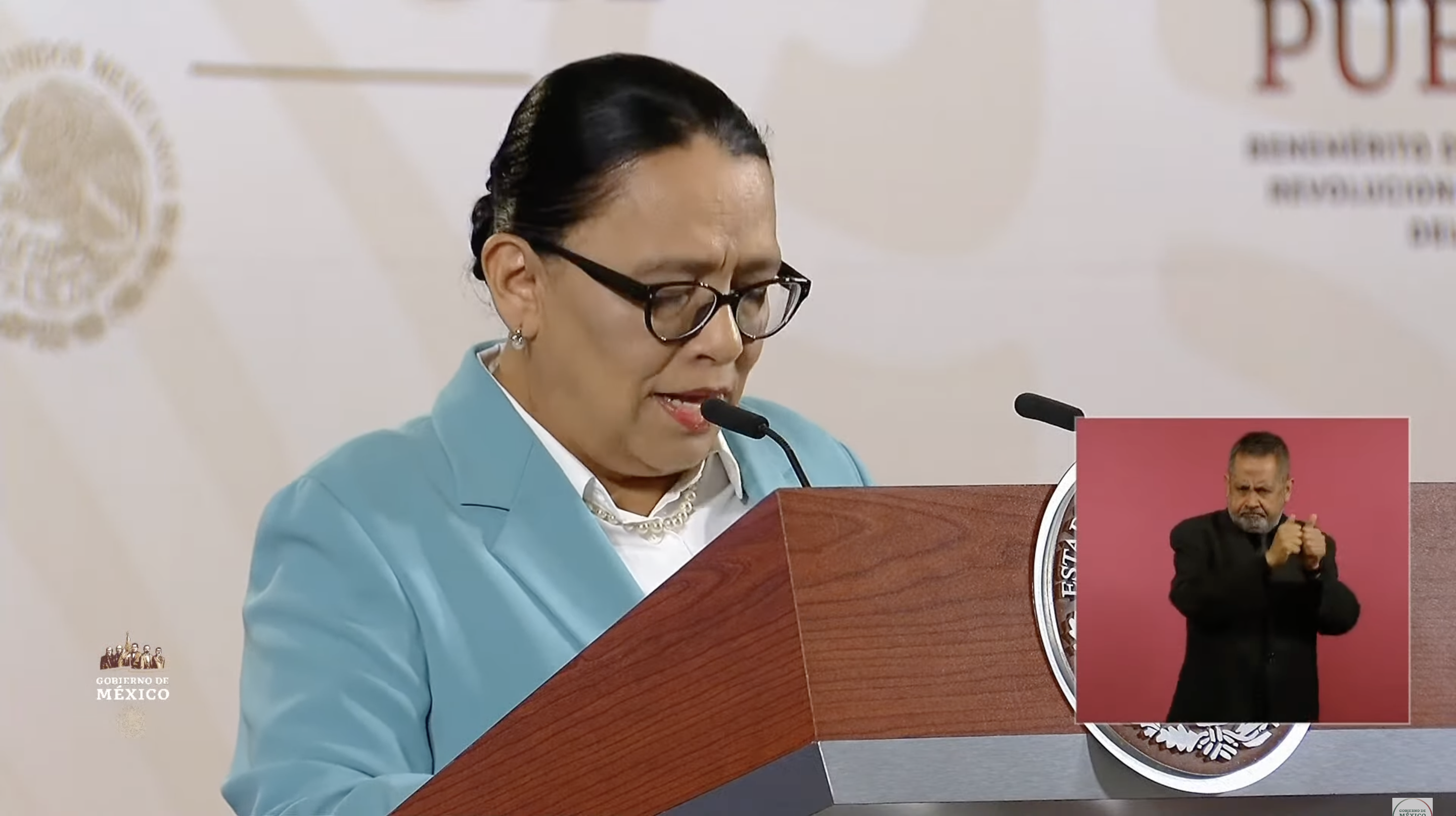 Rosa Icela Rodríguez en conferencia de prensa del 30 de abril de 2024